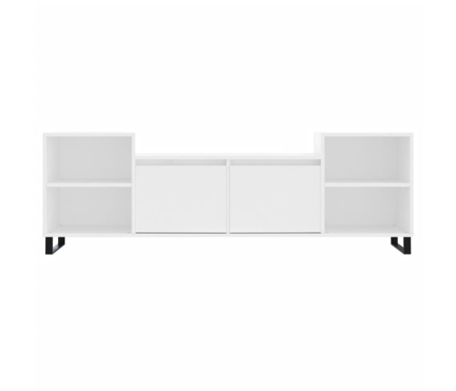 Mueble para TV madera contrachapada blanco 160x35x55 cm