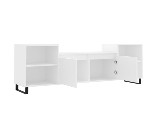 Mueble para TV madera contrachapada blanco 160x35x55 cm