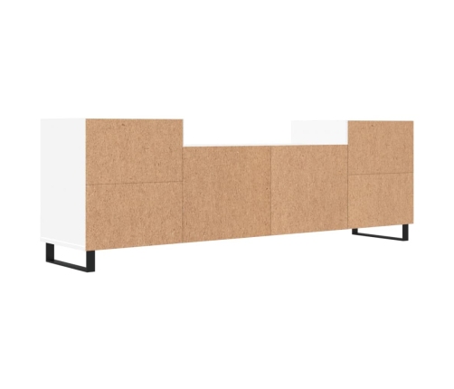 Mueble para TV madera contrachapada blanco 160x35x55 cm