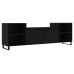 Mueble para TV madera contrachapada negro 160x35x55 cm