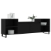 Mueble para TV madera contrachapada negro 160x35x55 cm