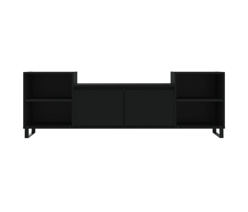 Mueble para TV madera contrachapada negro 160x35x55 cm