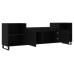 Mueble para TV madera contrachapada negro 160x35x55 cm