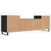 Mueble para TV madera contrachapada negro 160x35x55 cm