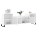 Mueble para TV madera contrachapada blanco brillo 160x35x55 cm