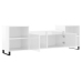 Mueble para TV madera contrachapada blanco brillo 160x35x55 cm