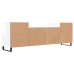 Mueble para TV madera contrachapada blanco brillo 160x35x55 cm