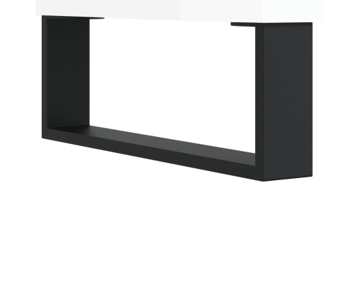 Mueble para TV madera contrachapada blanco brillo 160x35x55 cm