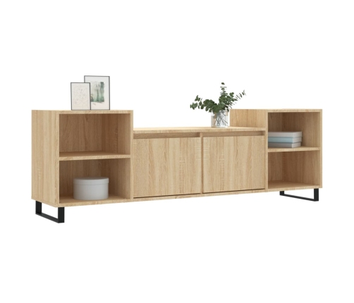 Mueble para TV madera contrachapada roble Sonoma 160x35x55 cm