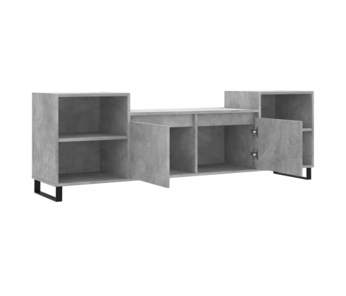 Mueble para TV madera contrachapada gris hormigón 160x35x55 cm