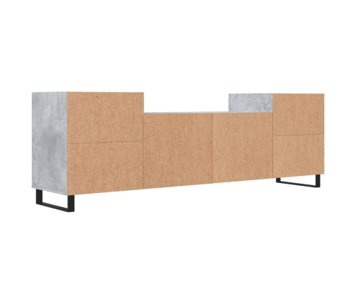 Mueble para TV madera contrachapada gris hormigón 160x35x55 cm