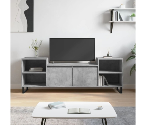 Mueble para TV madera contrachapada gris hormigón 160x35x55 cm