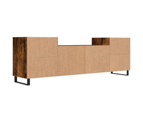 Mueble para TV madera contrachapada roble ahumado 160x35x55 cm