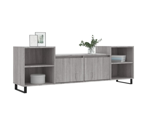 Mueble para TV madera contrachapada gris Sonoma 160x35x55 cm