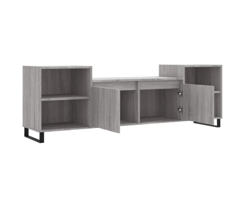 Mueble para TV madera contrachapada gris Sonoma 160x35x55 cm