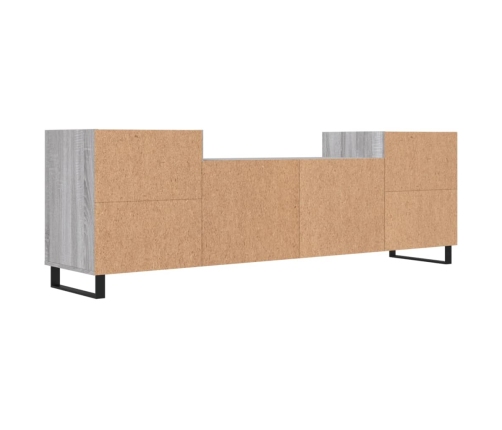 Mueble para TV madera contrachapada gris Sonoma 160x35x55 cm