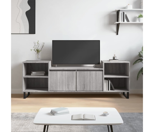 Mueble para TV madera contrachapada gris Sonoma 160x35x55 cm