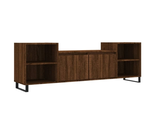 Mueble para TV madera contrachapada marrón roble 160x35x55 cm