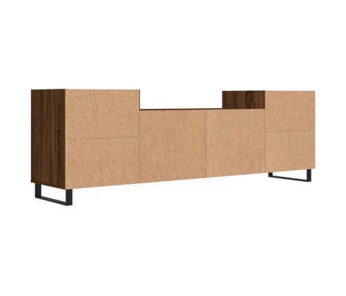 Mueble para TV madera contrachapada marrón roble 160x35x55 cm