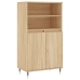 Aparador alto madera contrachapada color roble 60x36x110 cm