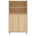 Aparador alto madera contrachapada color roble 60x36x110 cm