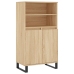 Aparador alto madera contrachapada color roble 60x36x110 cm