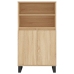 Aparador alto madera contrachapada color roble 60x36x110 cm