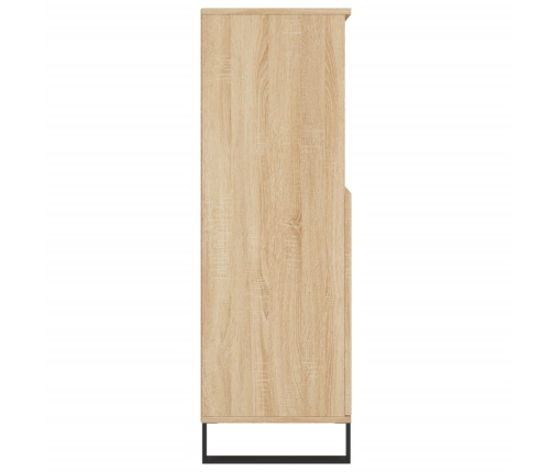 Aparador alto madera contrachapada color roble 60x36x110 cm