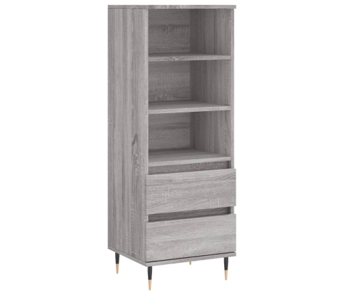 Aparador alto madera contrachapada gris Sonoma 40x36x110 cm