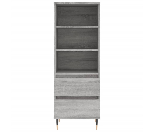 Aparador alto madera contrachapada gris Sonoma 40x36x110 cm