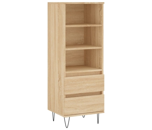 Aparador alto madera contrachapada roble Sonoma 40x36x110 cm