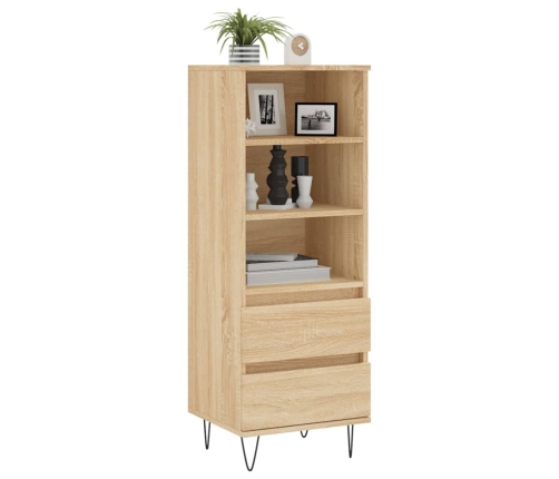 Aparador alto madera contrachapada roble Sonoma 40x36x110 cm