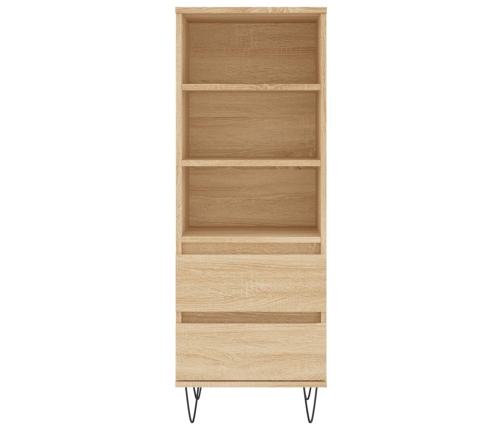 Aparador alto madera contrachapada roble Sonoma 40x36x110 cm