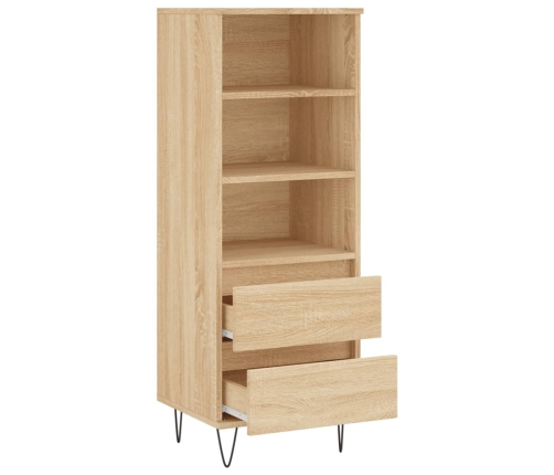 Aparador alto madera contrachapada roble Sonoma 40x36x110 cm