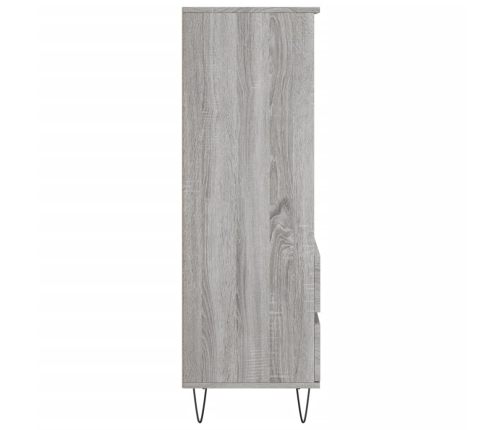 Aparador alto madera contrachapada gris Sonoma 40x36x110 cm