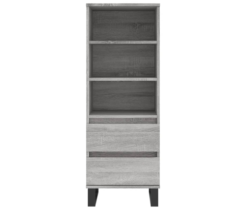 Aparador alto madera contrachapada gris Sonoma 40x36x110 cm