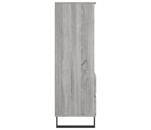 Aparador alto madera contrachapada gris Sonoma 40x36x110 cm