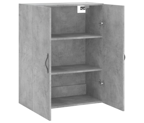 Armario de pared madera ingeniería gris hormigón 69,5x34x90 cm