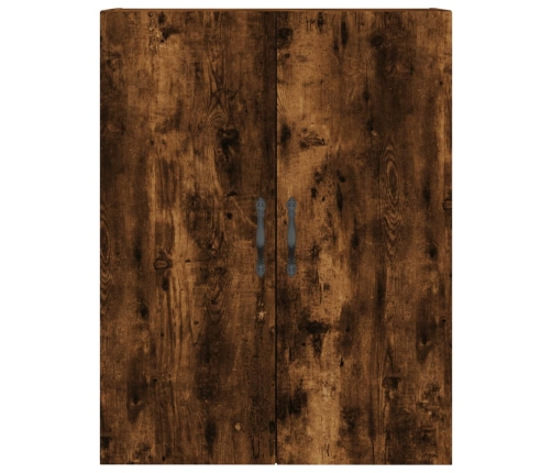 Armario de pared madera ingeniería roble ahumado 69,5x34x90 cm