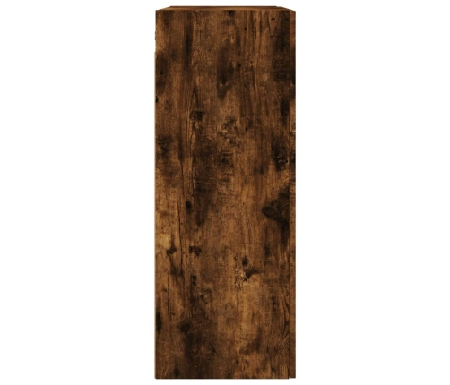 Armario de pared madera ingeniería roble ahumado 69,5x34x90 cm