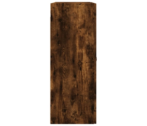 Armario de pared madera ingeniería roble ahumado 69,5x34x90 cm