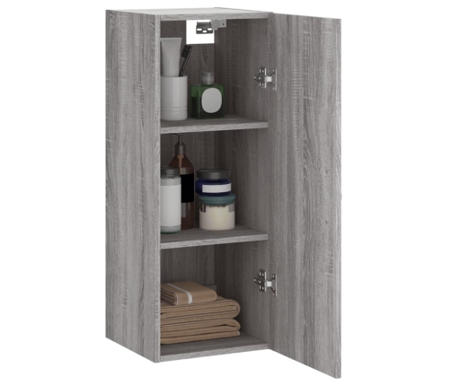 Armario de pared madera de ingeniería gris Sonoma 34,5x34x90 cm