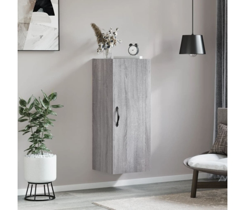 Armario de pared madera de ingeniería gris Sonoma 34,5x34x90 cm