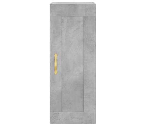 Armario de pared madera ingeniería gris hormigón 34,5x34x90 cm