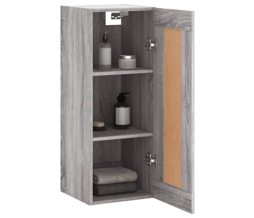 Armario de pared madera de ingeniería gris Sonoma 34,5x34x90 cm