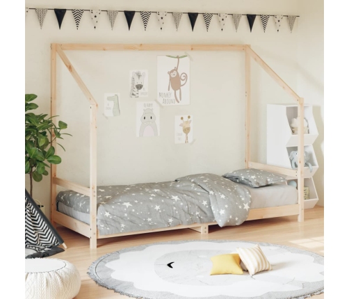 Estructura de cama para niños madera maciza de pino 80x200 cm