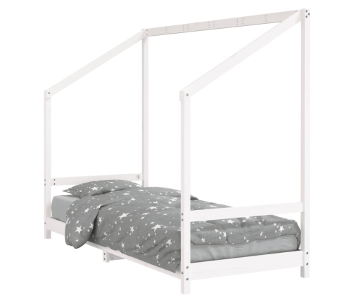 Estructura de cama para niños madera de pino blanco 80x200 cm