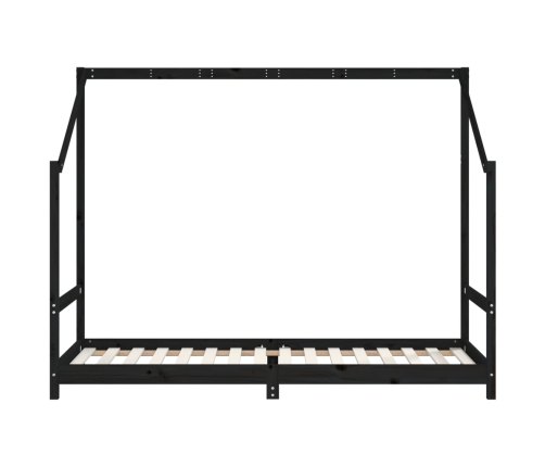 Estructura de cama para niños madera de pino negro 80x200 cm