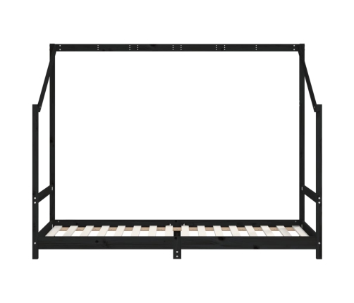 Estructura de cama para niños madera de pino negro 90x200 cm