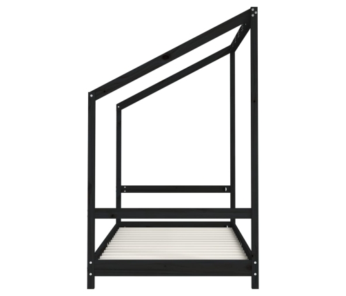 Estructura de cama para niños madera de pino negro 90x200 cm